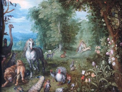 Paradies mit der Erschaffung von Eva von Jan Brueghel the Younger